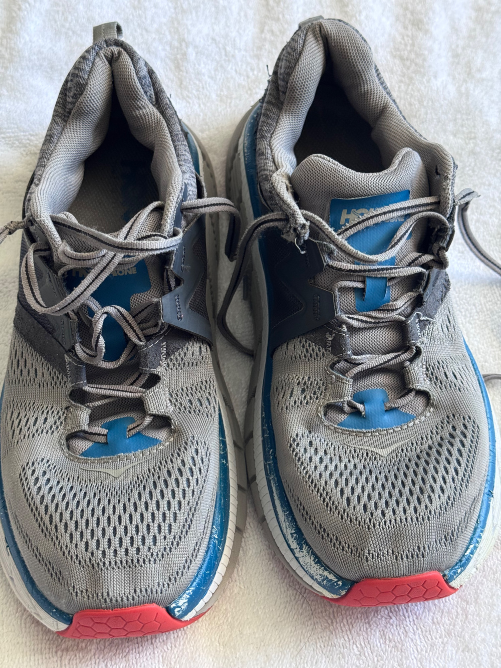 Hoka One One Gaviota 2 Running Shoes Gray Blue Red